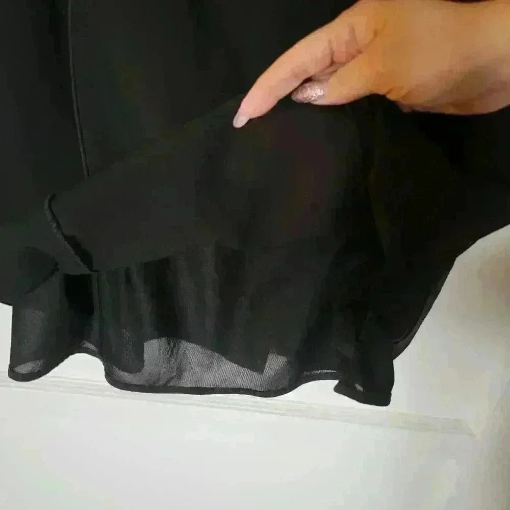 H&M Black Dress With Cap Sleeves/Size 10 - Picture 5 of 7